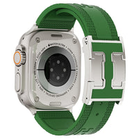 Bande Olive-Boucle Argentée