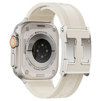 Bande Blanche-Boucle Argentée